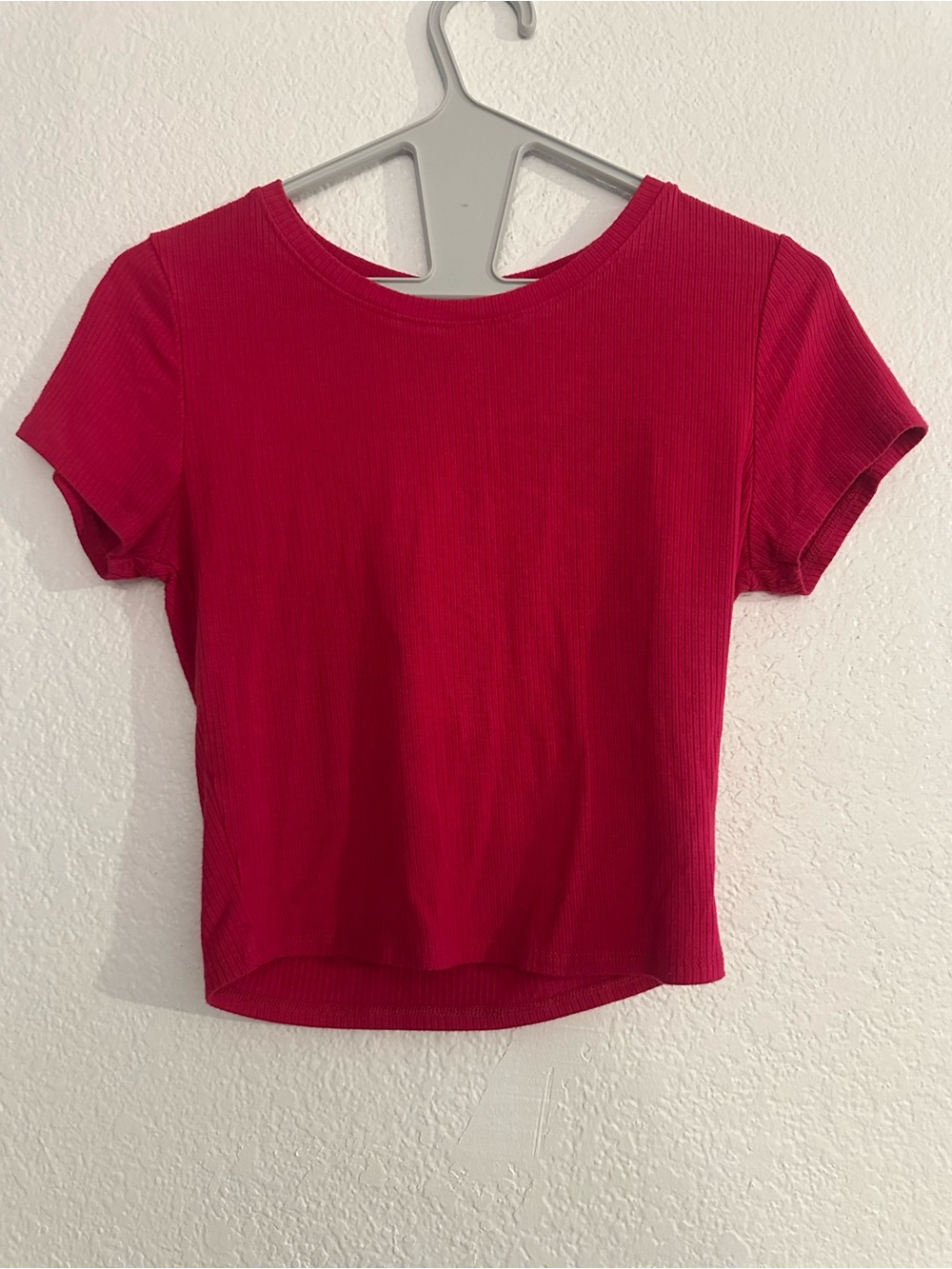 Bozzolo Women's Ribbed Crop Top - Pink